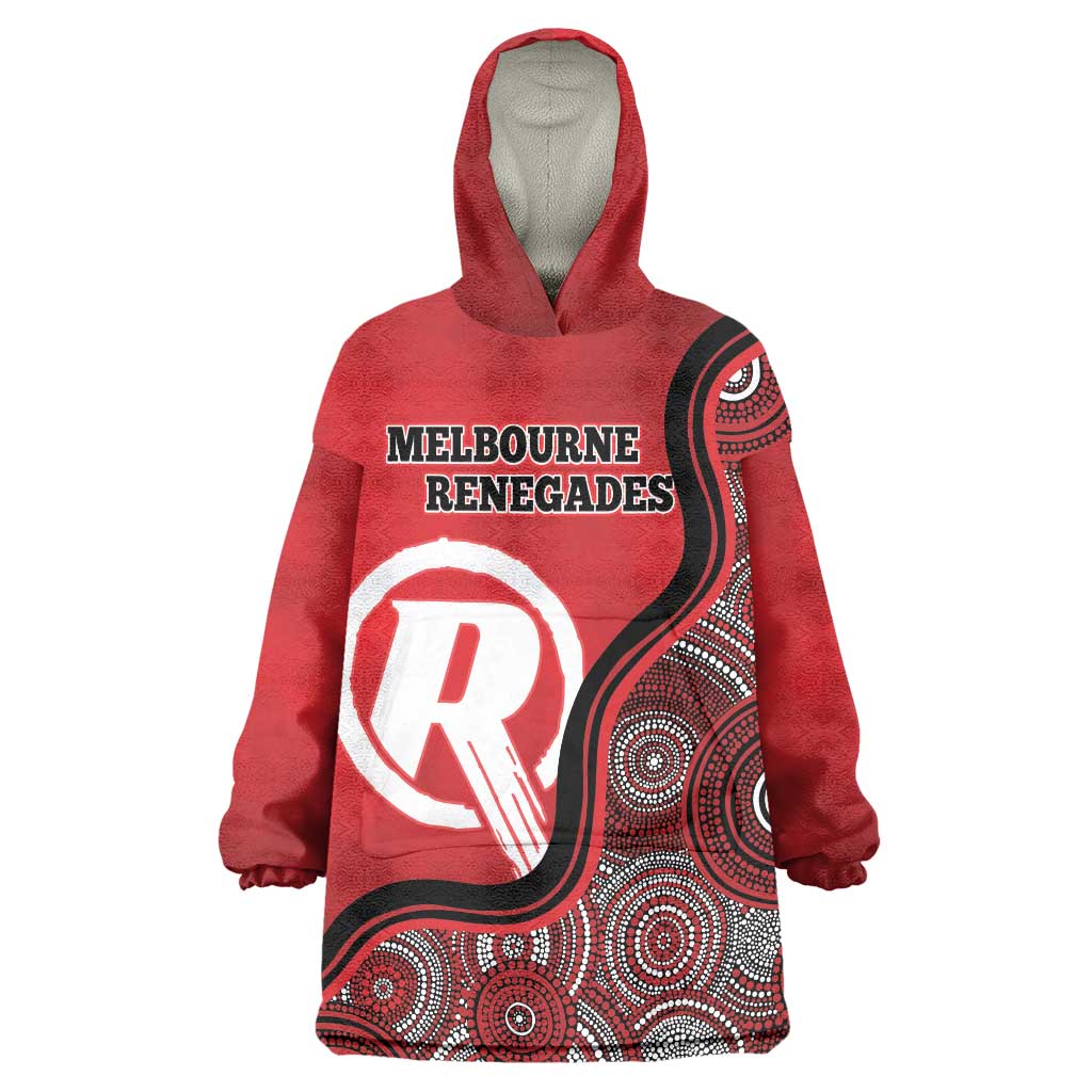 Custom Melbourne Renegades Wearable Blanket Hoodie Indigenous Art - Grunge Style - Vibe Hoodie Shop