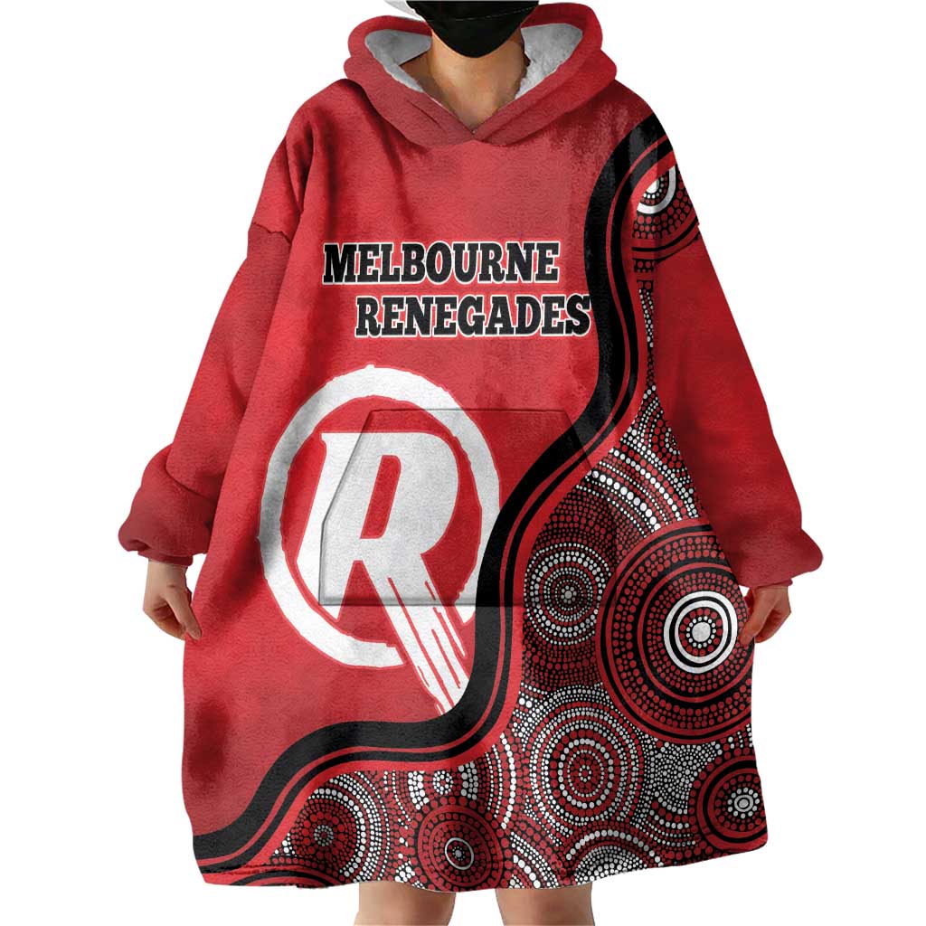 Custom Melbourne Renegades Wearable Blanket Hoodie Indigenous Art - Grunge Style - Vibe Hoodie Shop