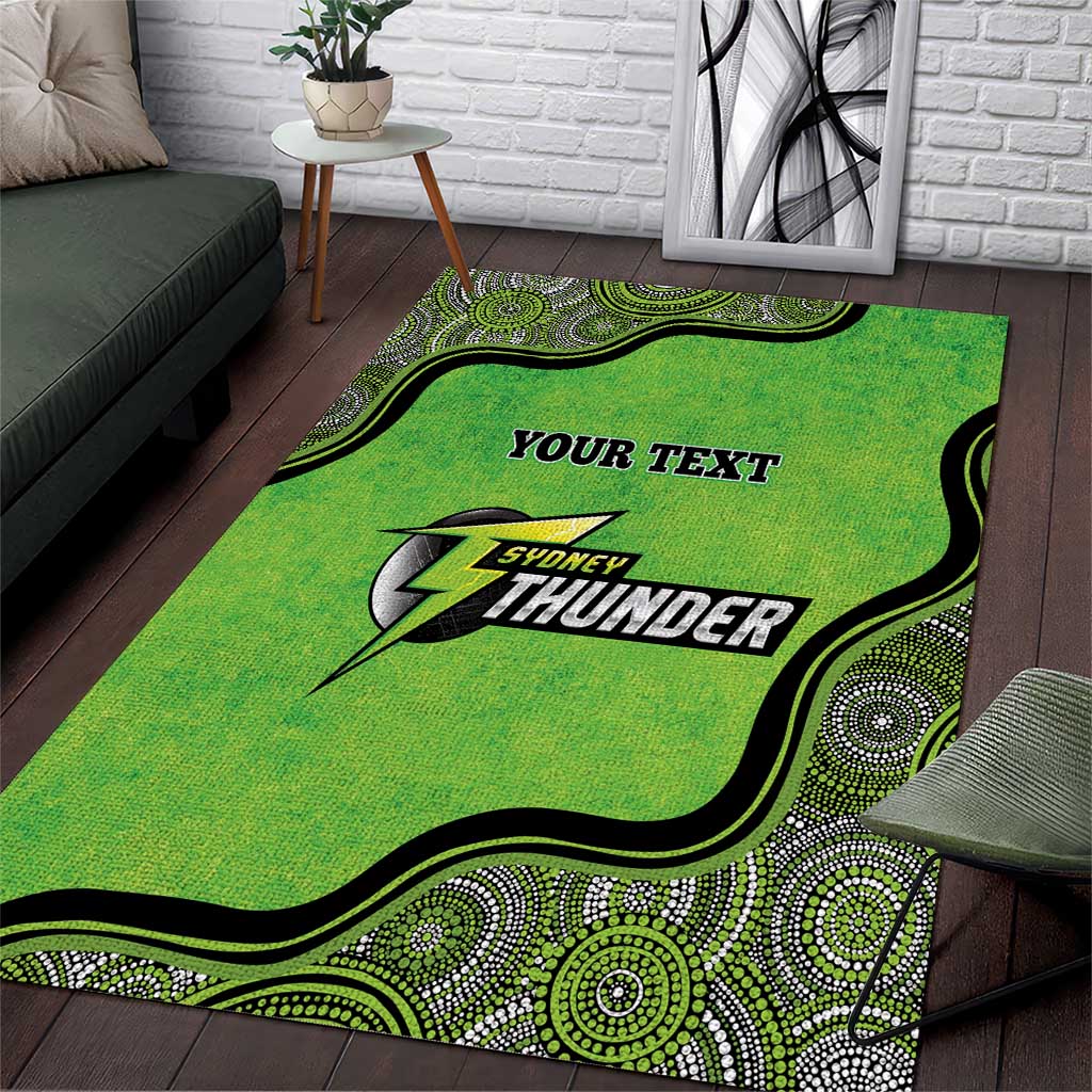 Custom Sydney Thunder Area Rug Indigenous Art - Grunge Style - Vibe Hoodie Shop