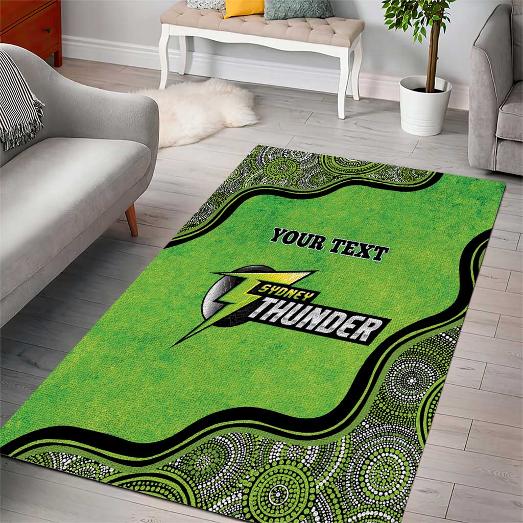 Custom Sydney Thunder Area Rug Indigenous Art - Grunge Style - Vibe Hoodie Shop