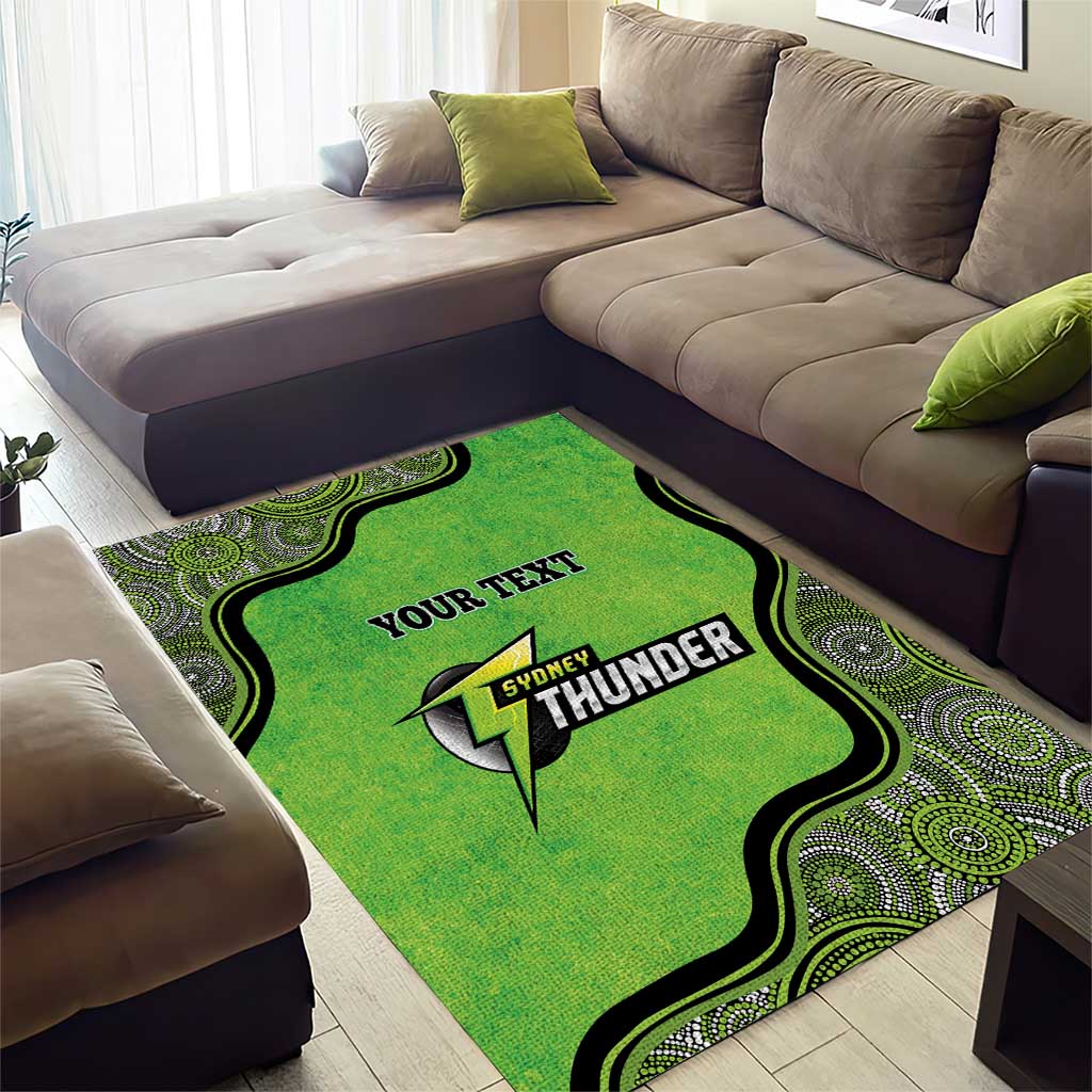 Custom Sydney Thunder Area Rug Indigenous Art - Grunge Style - Vibe Hoodie Shop