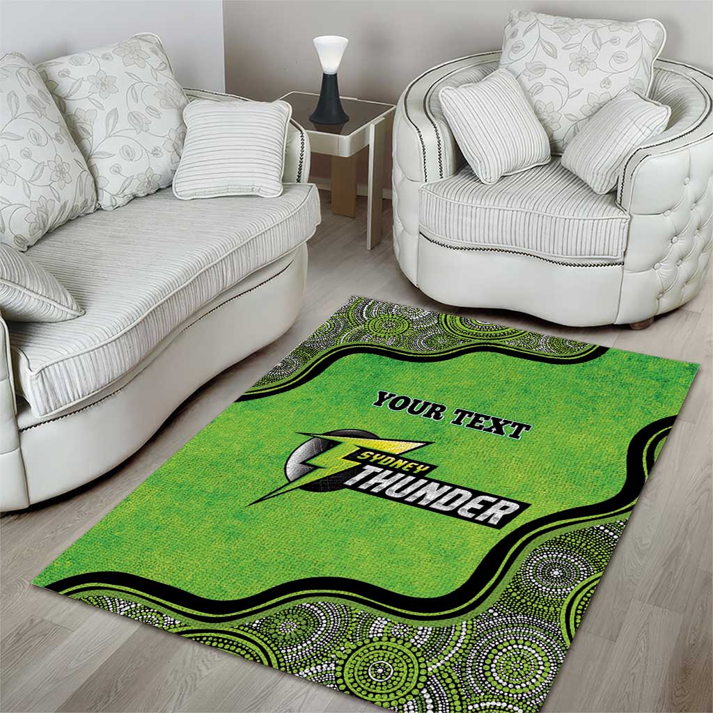 Custom Sydney Thunder Area Rug Indigenous Art - Grunge Style - Vibe Hoodie Shop