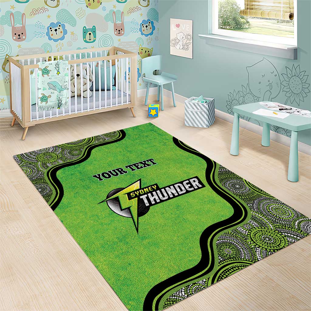 Custom Sydney Thunder Area Rug Indigenous Art - Grunge Style - Vibe Hoodie Shop