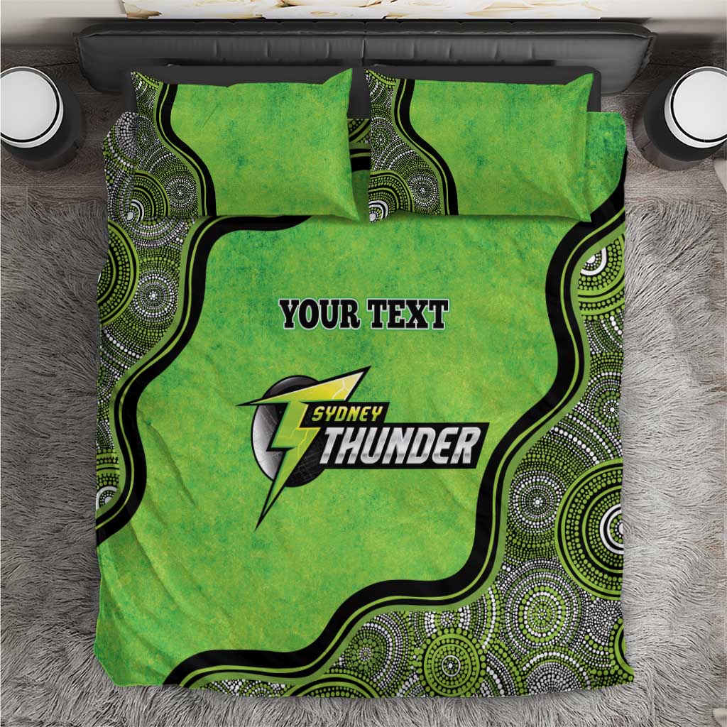 Custom Sydney Thunder Bedding Set Indigenous Art - Grunge Style - Vibe Hoodie Shop