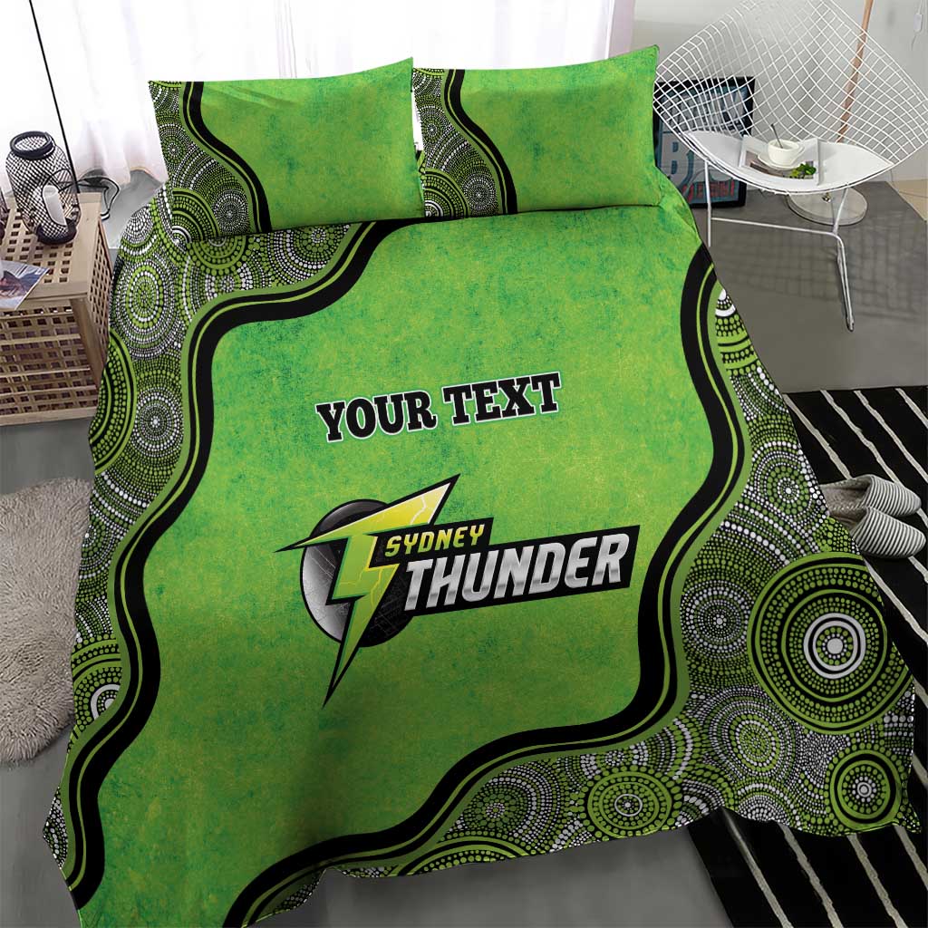 Custom Sydney Thunder Bedding Set Indigenous Art - Grunge Style - Vibe Hoodie Shop