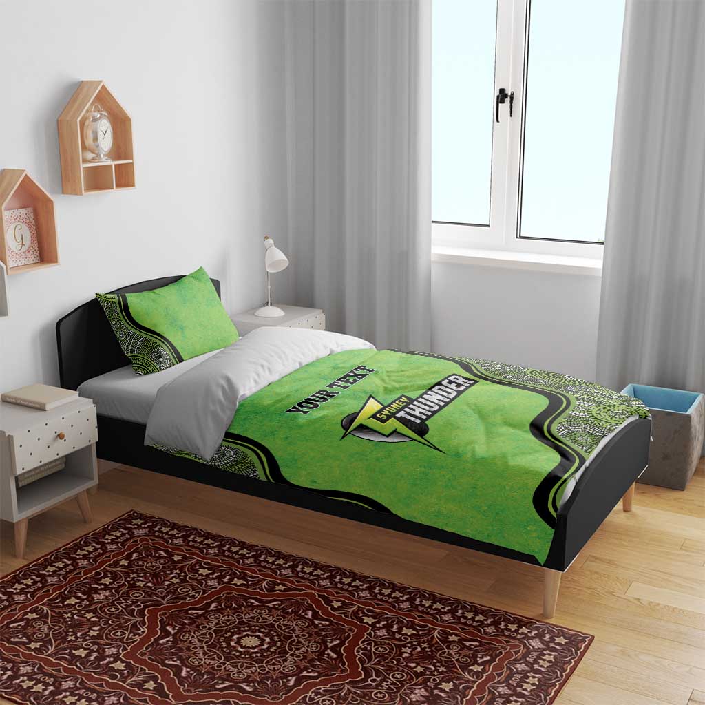 Custom Sydney Thunder Bedding Set Indigenous Art - Grunge Style - Vibe Hoodie Shop