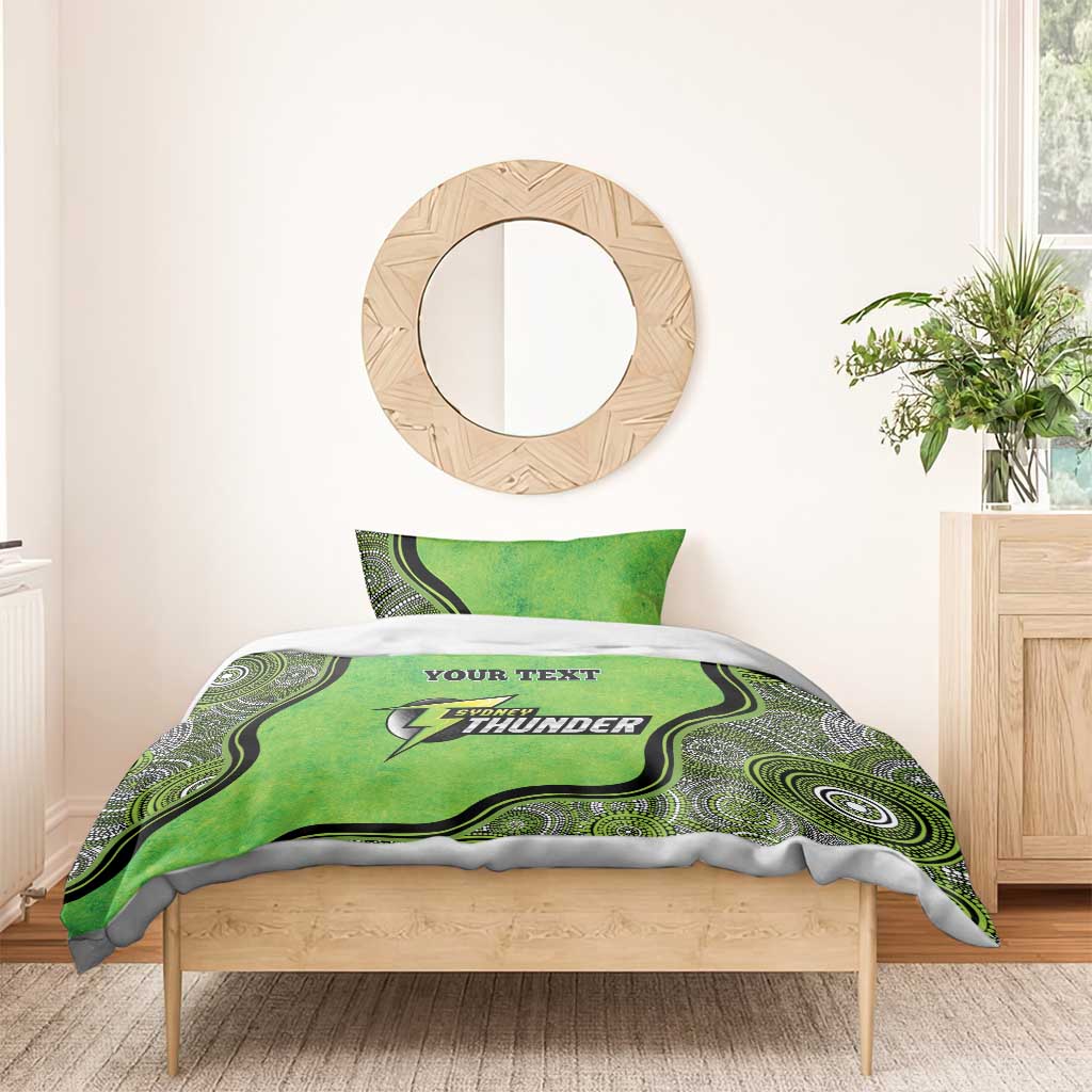 Custom Sydney Thunder Bedding Set Indigenous Art - Grunge Style - Vibe Hoodie Shop