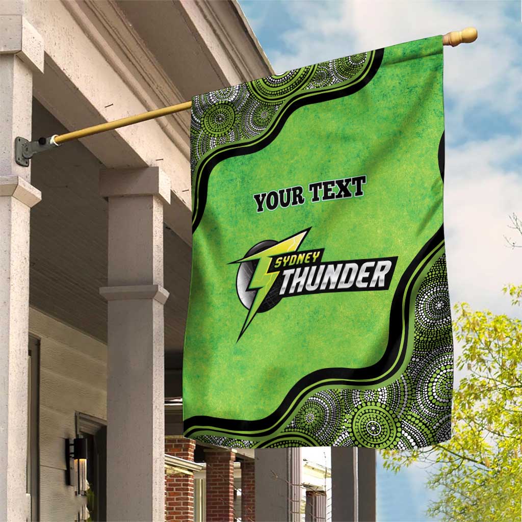 Custom Sydney Thunder Garden Flag Indigenous Art - Grunge Style - Vibe Hoodie Shop