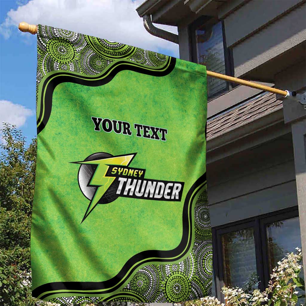 Custom Sydney Thunder Garden Flag Indigenous Art - Grunge Style - Vibe Hoodie Shop