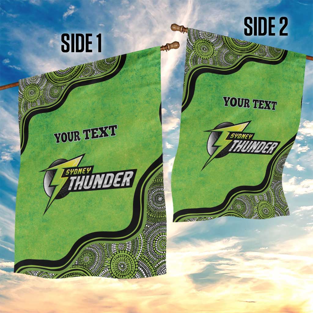 Custom Sydney Thunder Garden Flag Indigenous Art - Grunge Style - Vibe Hoodie Shop