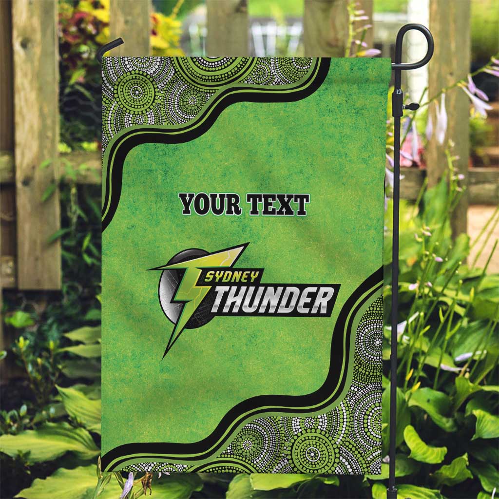 Custom Sydney Thunder Garden Flag Indigenous Art - Grunge Style - Vibe Hoodie Shop