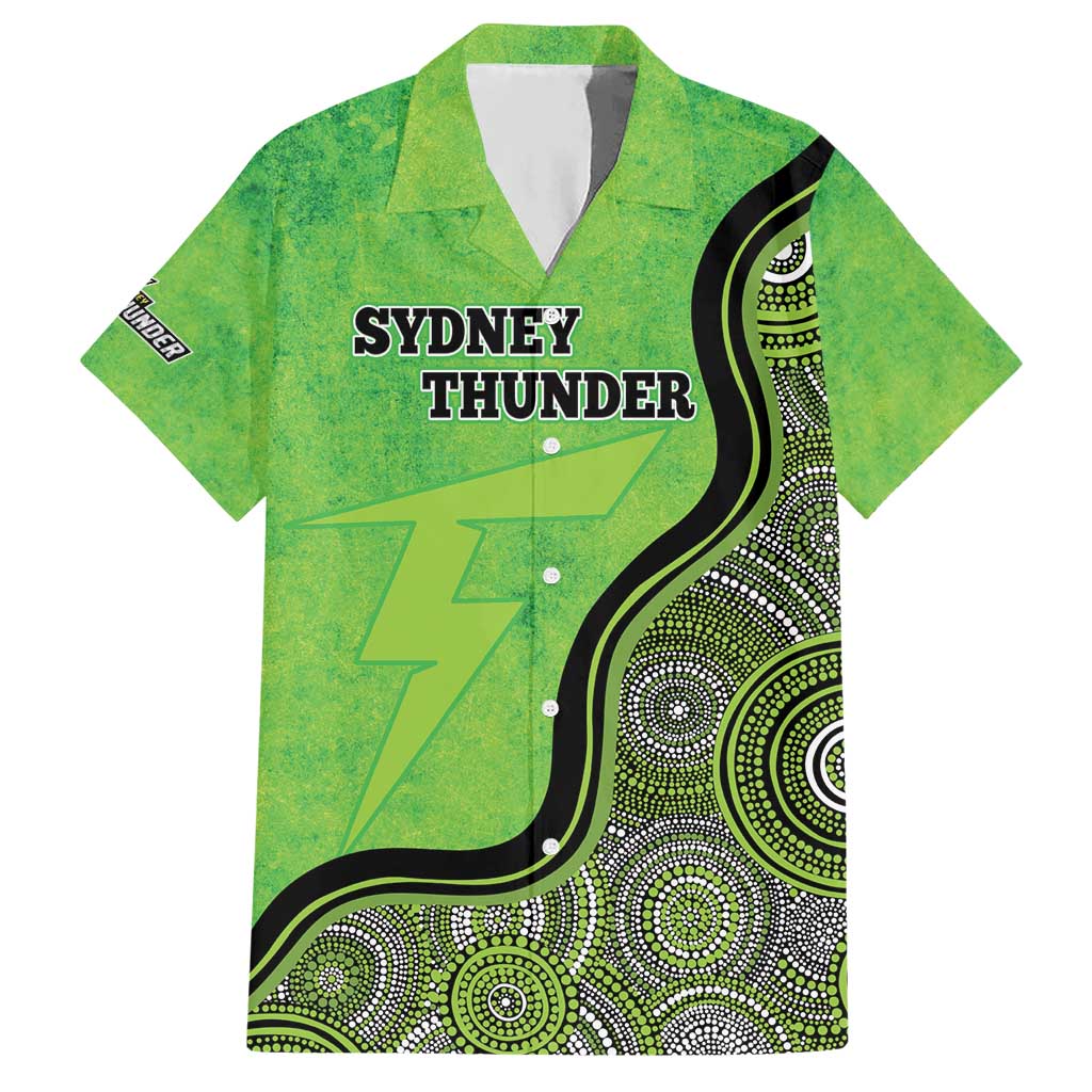 Custom Sydney Thunder Hawaiian Shirt Indigenous Art - Grunge Style - Vibe Hoodie Shop