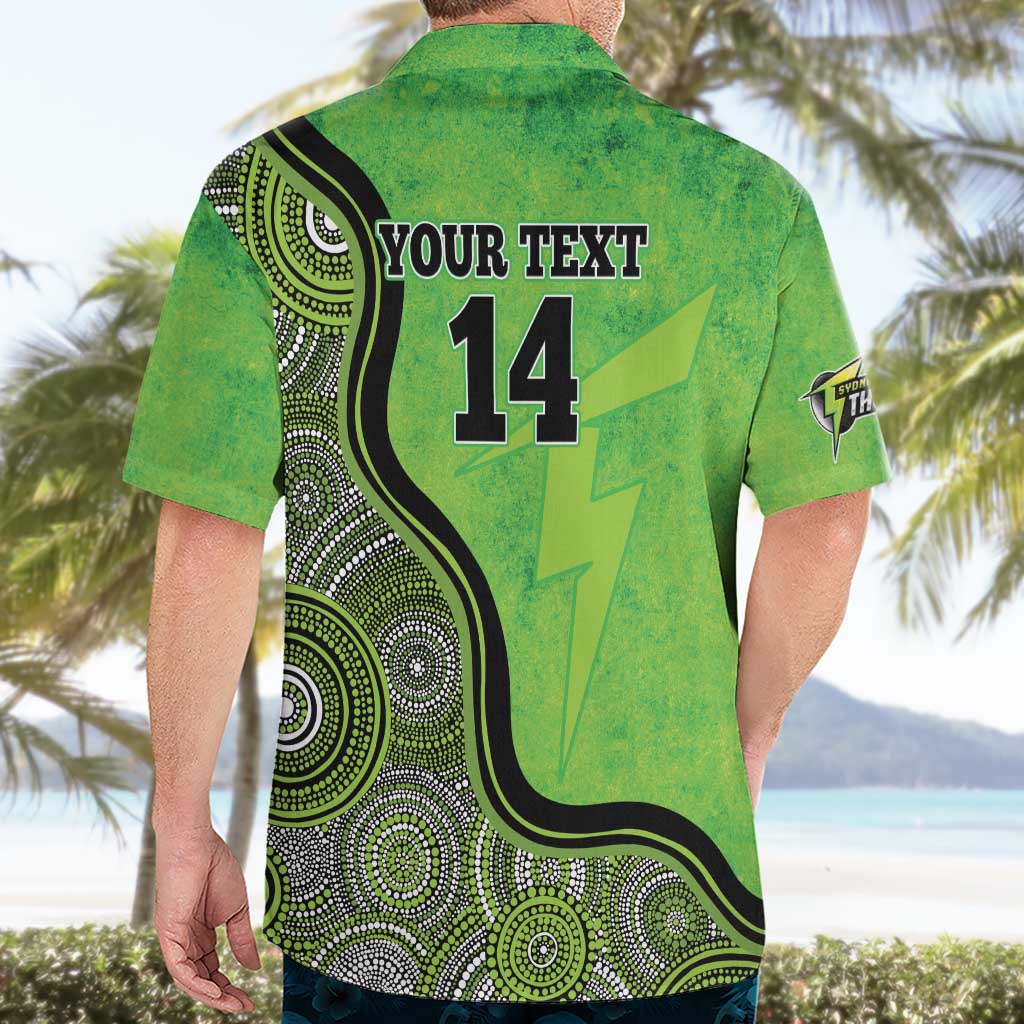 Custom Sydney Thunder Hawaiian Shirt Indigenous Art - Grunge Style - Vibe Hoodie Shop