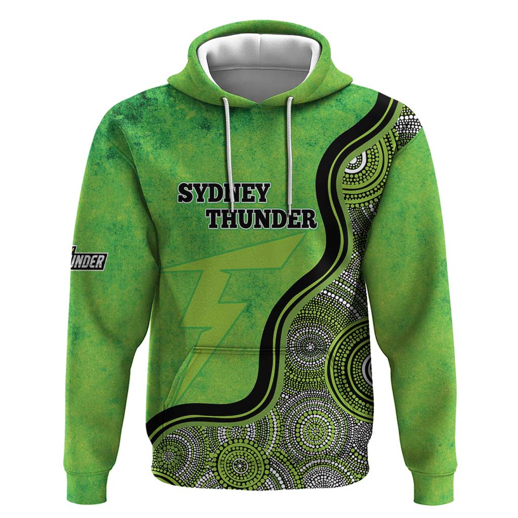 Custom Sydney Thunder Hoodie Indigenous Art - Grunge Style - Vibe Hoodie Shop