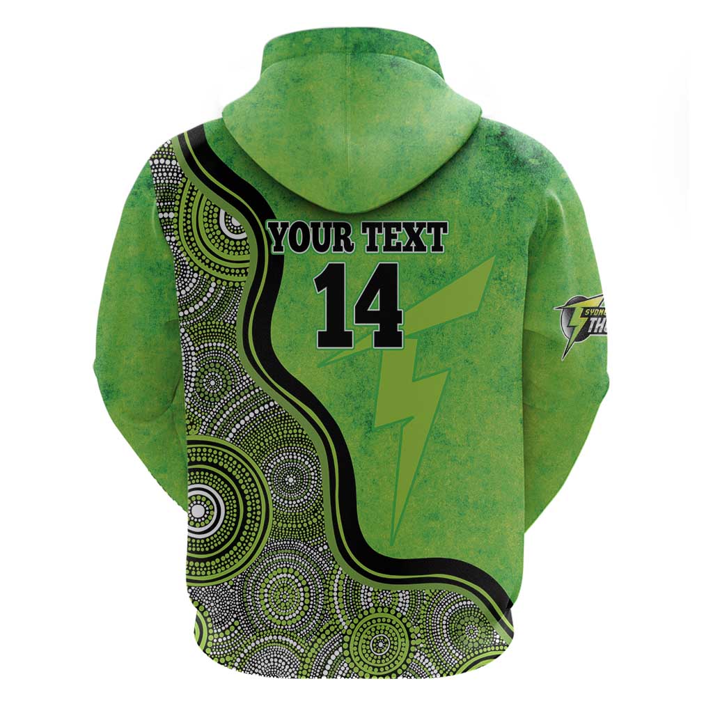 Custom Sydney Thunder Hoodie Indigenous Art - Grunge Style - Vibe Hoodie Shop