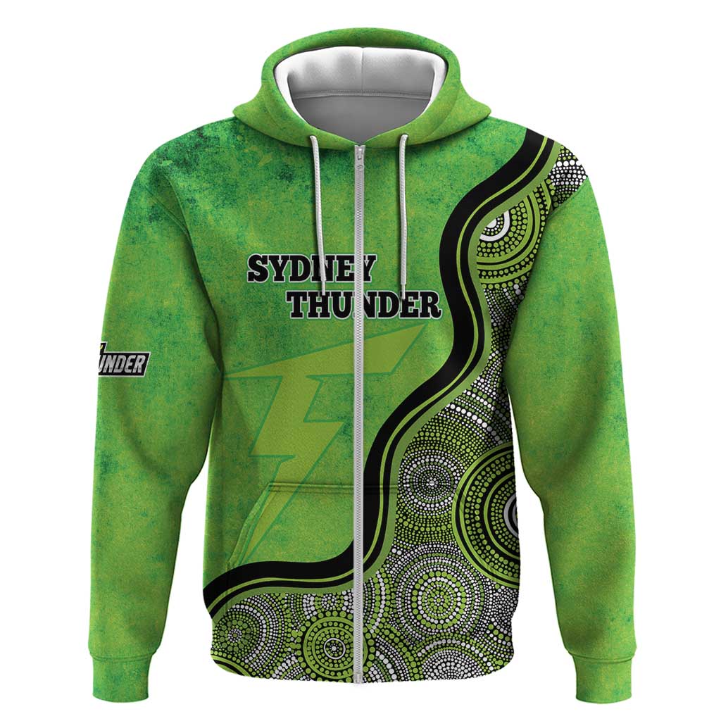 Custom Sydney Thunder Hoodie Indigenous Art - Grunge Style - Vibe Hoodie Shop