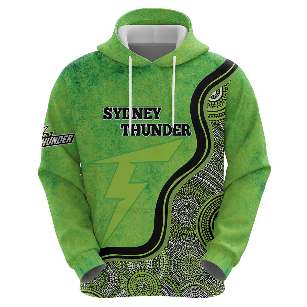 Custom Sydney Thunder Hoodie Indigenous Art - Grunge Style - Vibe Hoodie Shop