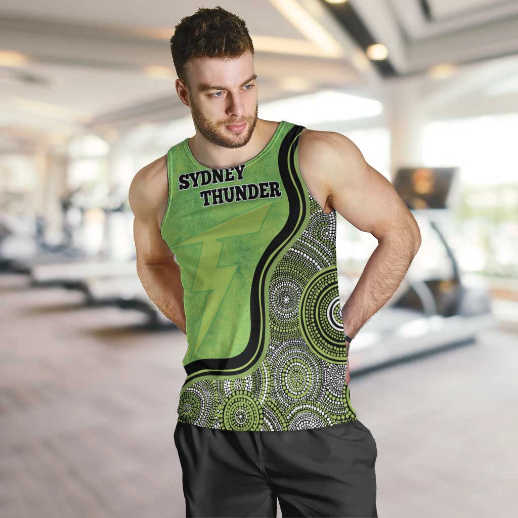 Custom Sydney Thunder Men Tank Top Indigenous Art - Grunge Style - Vibe Hoodie Shop