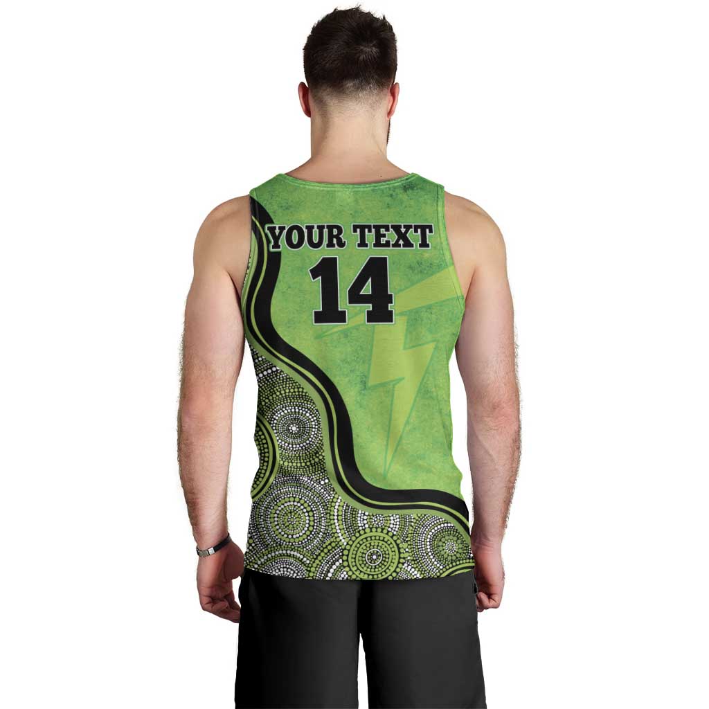 Custom Sydney Thunder Men Tank Top Indigenous Art - Grunge Style - Vibe Hoodie Shop
