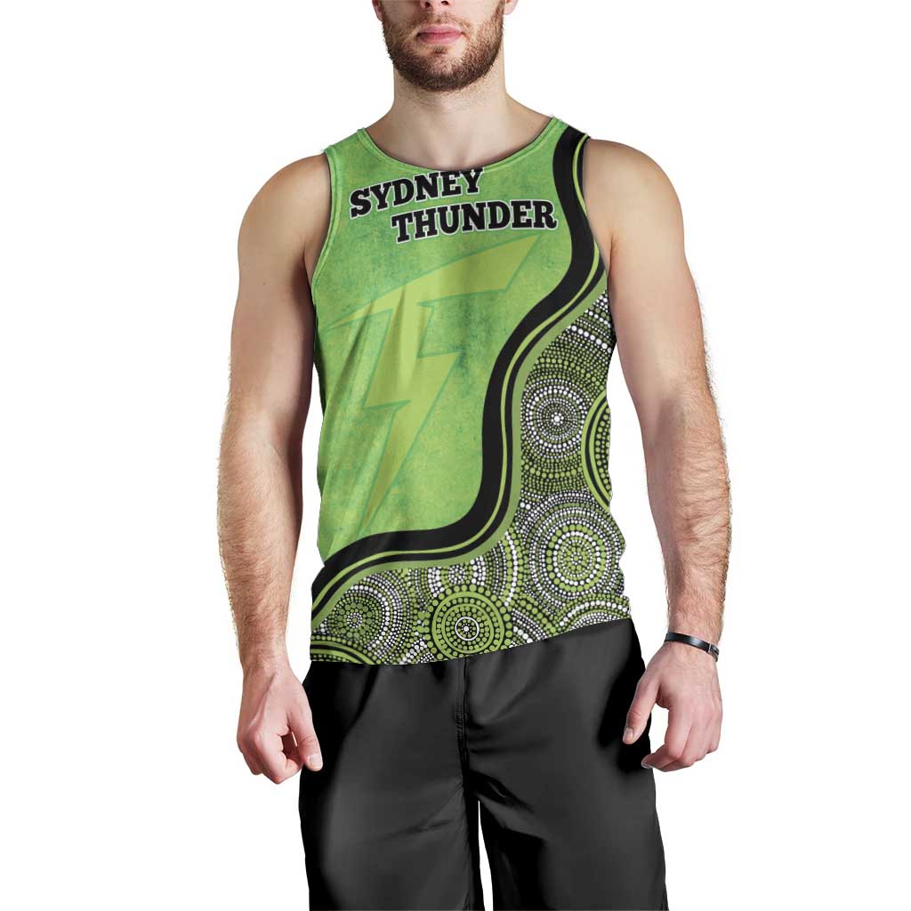 Custom Sydney Thunder Men Tank Top Indigenous Art - Grunge Style - Vibe Hoodie Shop