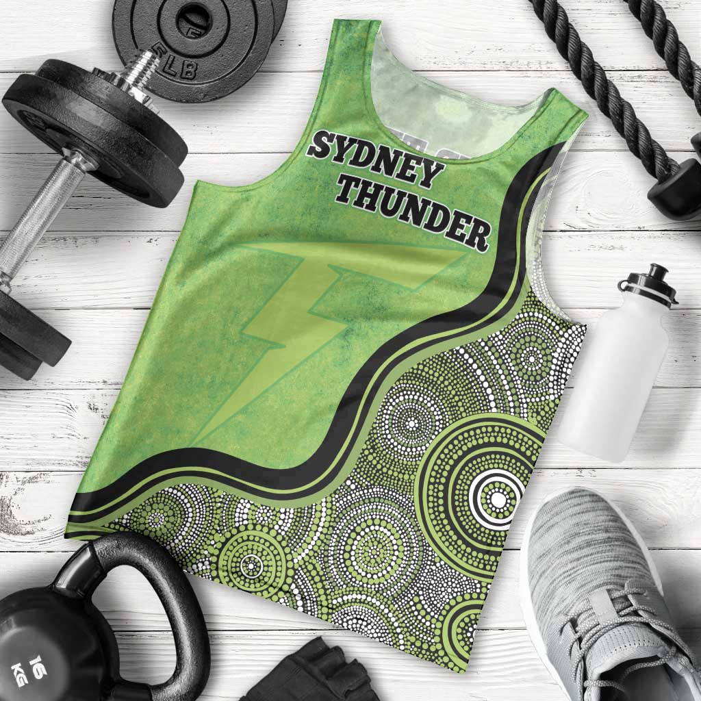Custom Sydney Thunder Men Tank Top Indigenous Art - Grunge Style - Vibe Hoodie Shop