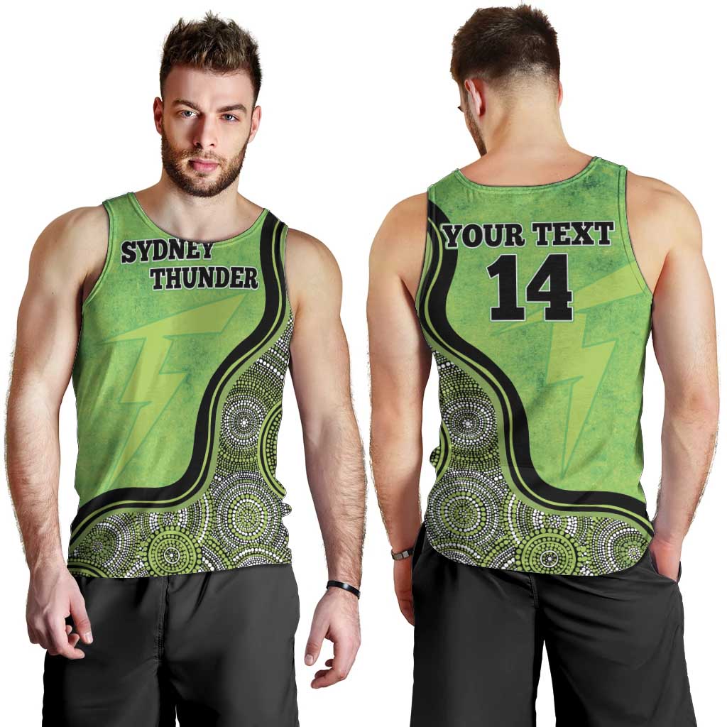 Custom Sydney Thunder Men Tank Top Indigenous Art - Grunge Style - Vibe Hoodie Shop
