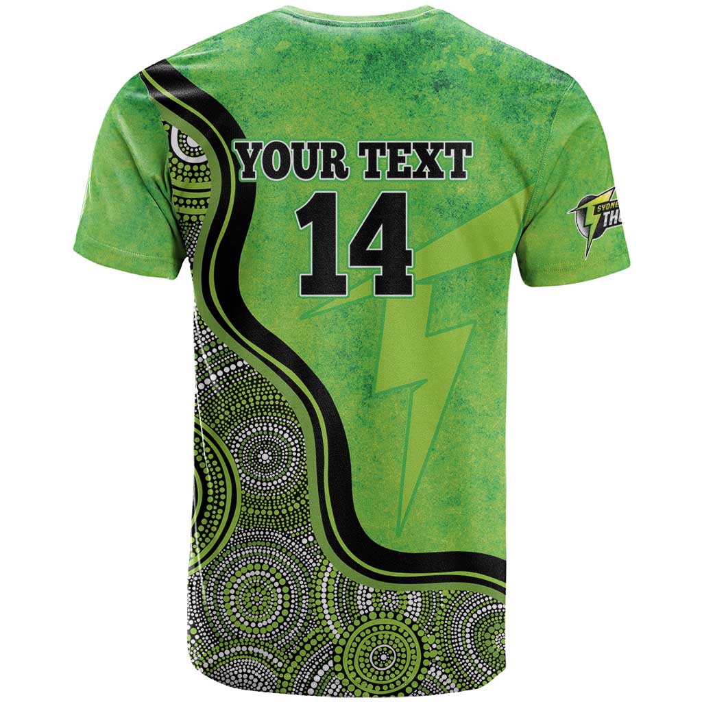 Custom Sydney Thunder T Shirt Indigenous Art - Grunge Style - Vibe Hoodie Shop