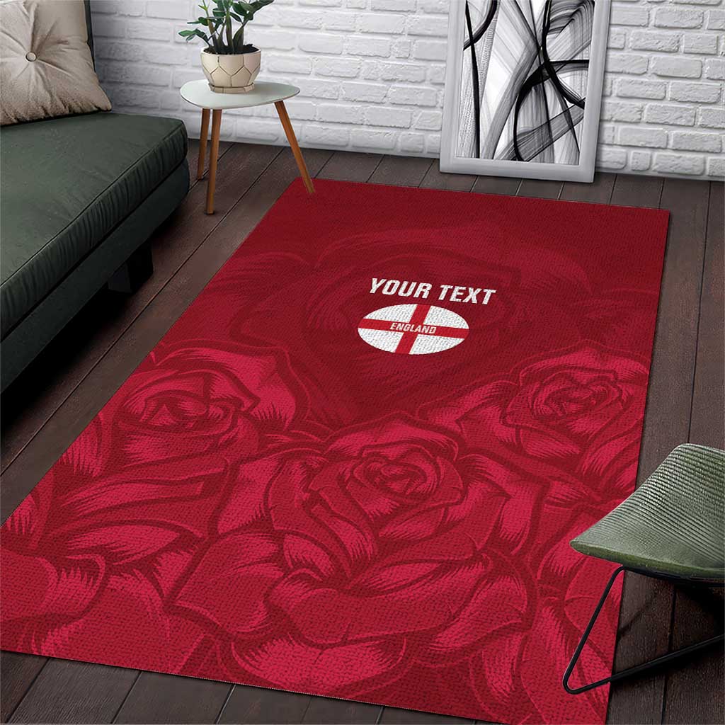 Custom England Rugby 2025 Area Rug Go Champions Red Rose - Vibe Hoodie Shop