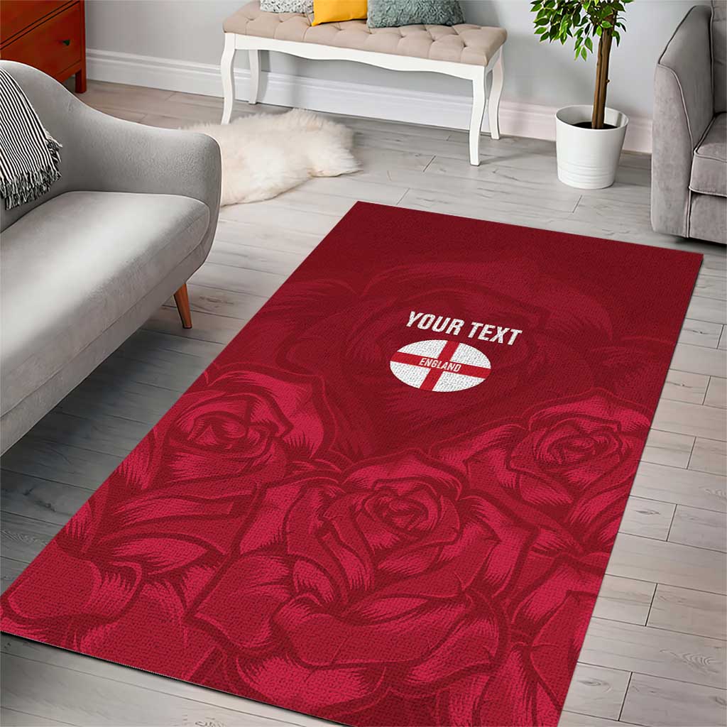 Custom England Rugby 2025 Area Rug Go Champions Red Rose - Vibe Hoodie Shop