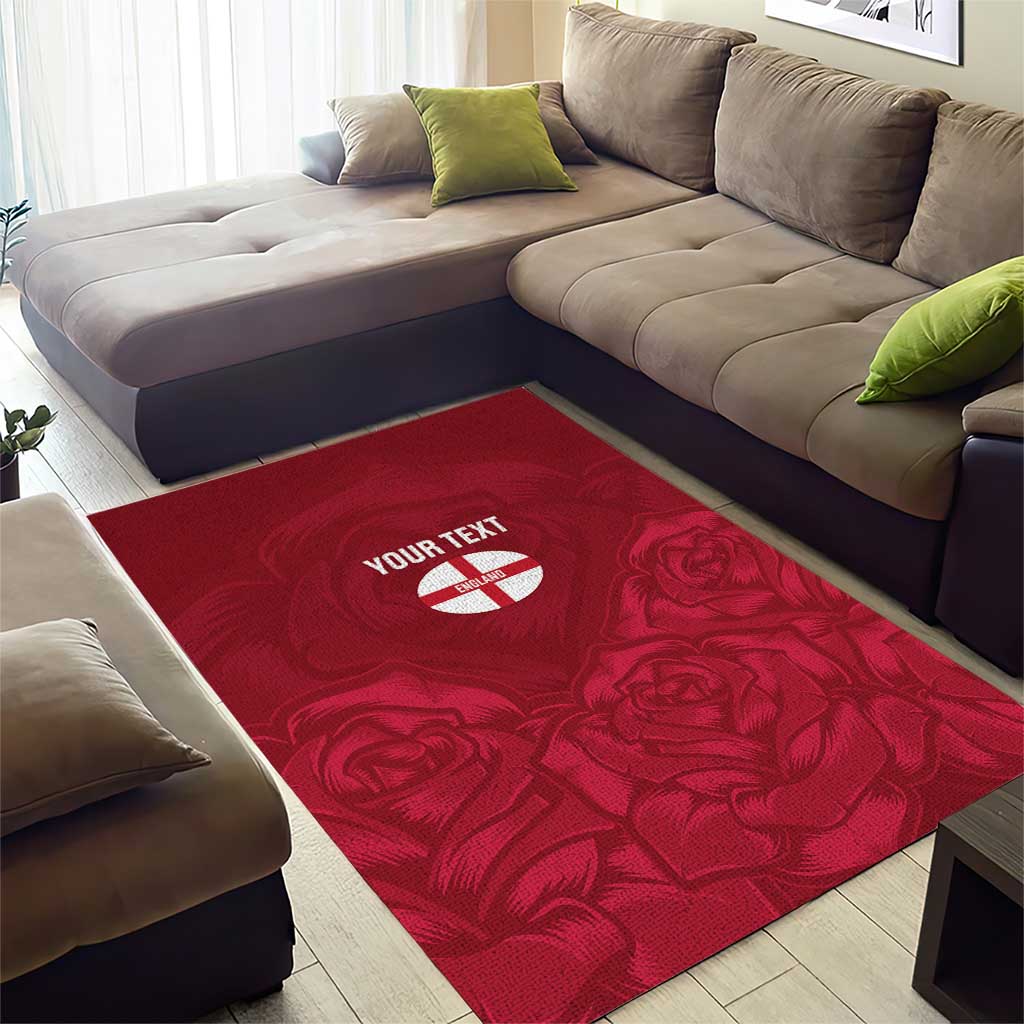 Custom England Rugby 2025 Area Rug Go Champions Red Rose - Vibe Hoodie Shop