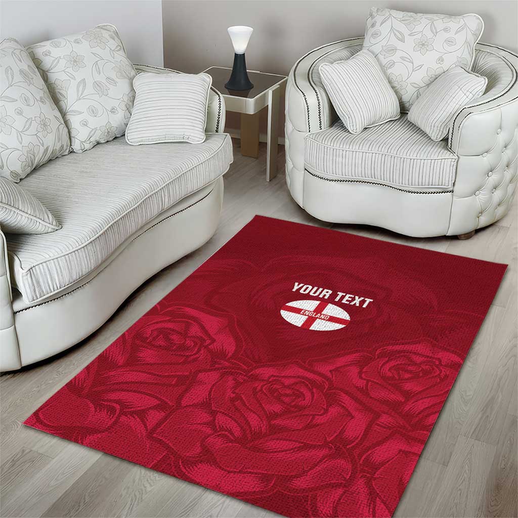 Custom England Rugby 2025 Area Rug Go Champions Red Rose - Vibe Hoodie Shop