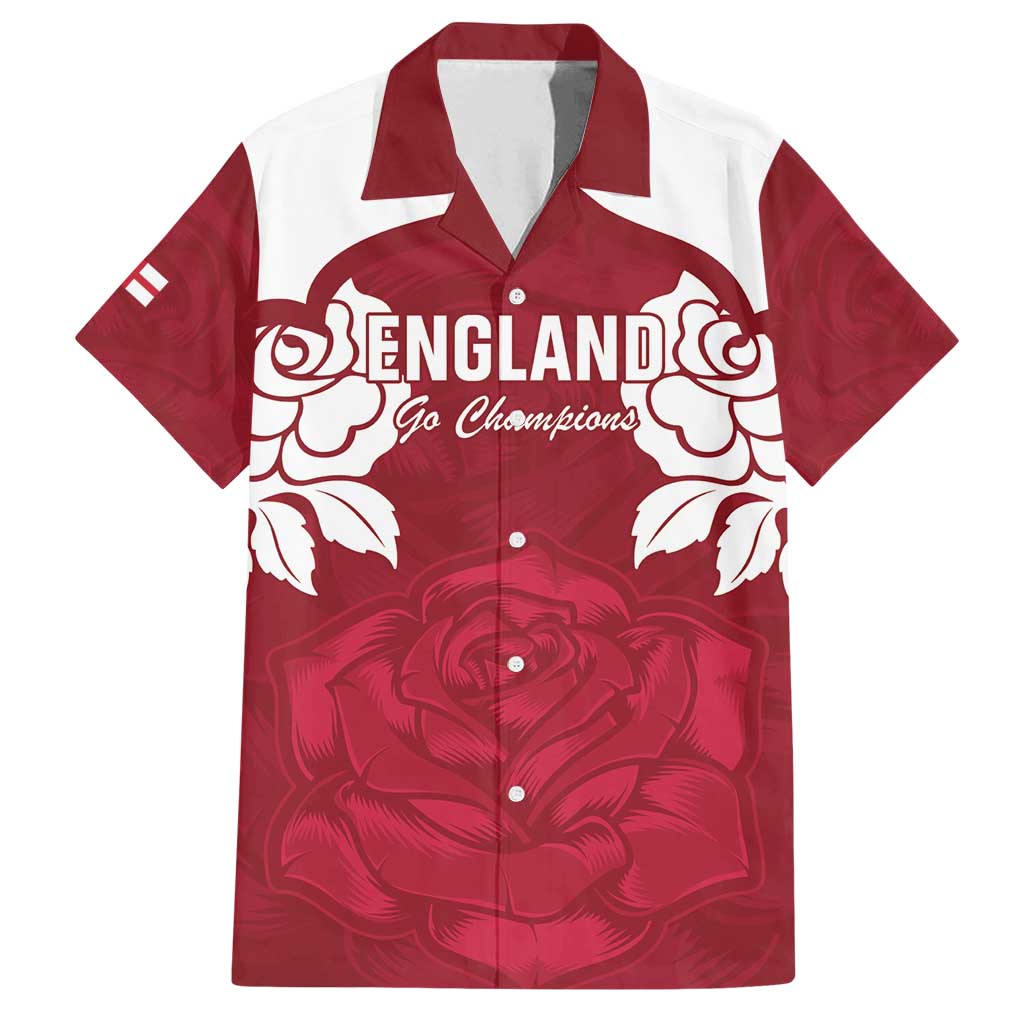 Custom England Rugby 2025 Family Matching Long Sleeve Bodycon Dress and Hawaiian Shirt Go Champions Red Rose