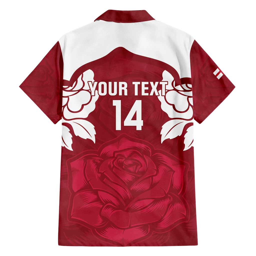 Custom England Rugby 2025 Family Matching Long Sleeve Bodycon Dress and Hawaiian Shirt Go Champions Red Rose