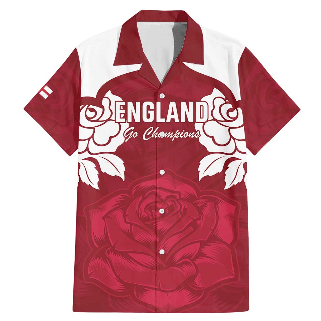 Custom England Rugby 2025 Family Matching Mermaid Dress and Hawaiian Shirt Go Champions Red Rose