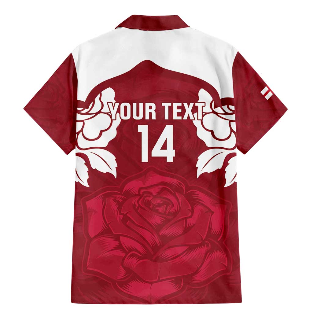 Custom England Rugby 2025 Family Matching Mermaid Dress and Hawaiian Shirt Go Champions Red Rose