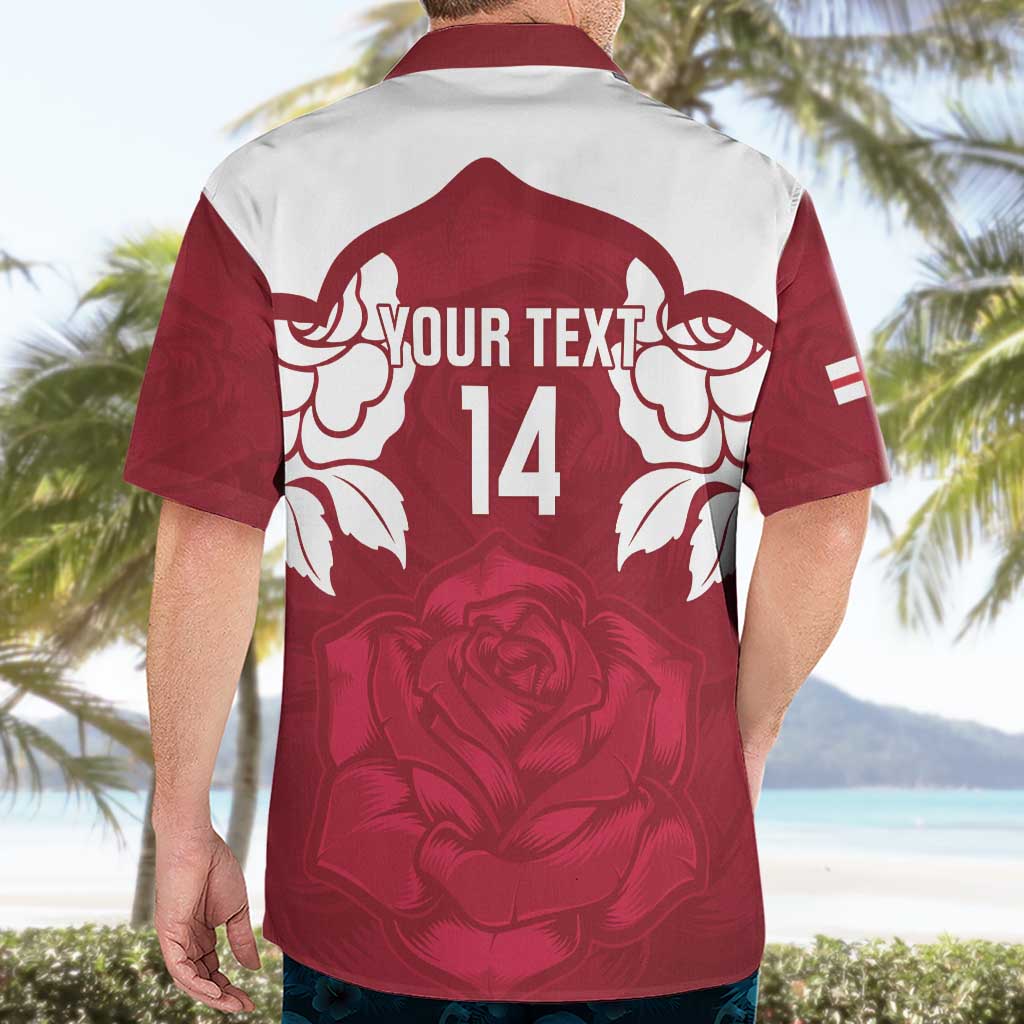 Custom England Rugby 2025 Hawaiian Shirt Go Champions Red Rose - Vibe Hoodie Shop