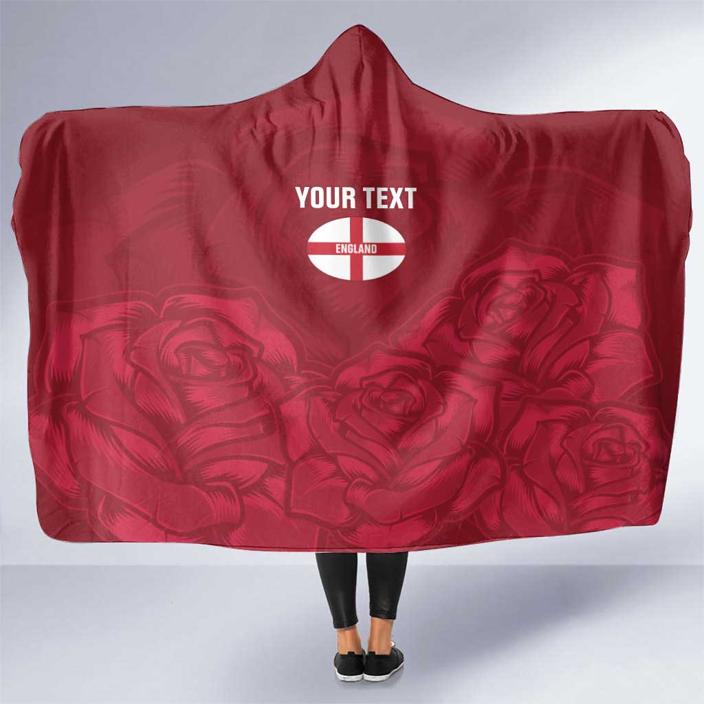 Custom England Rugby 2025 Hooded Blanket Go Champions Red Rose