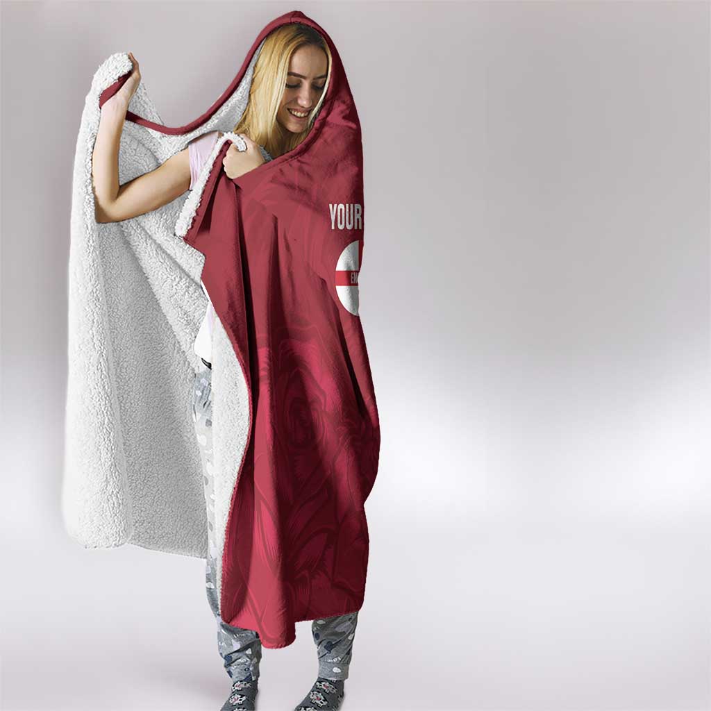 Custom England Rugby 2025 Hooded Blanket Go Champions Red Rose
