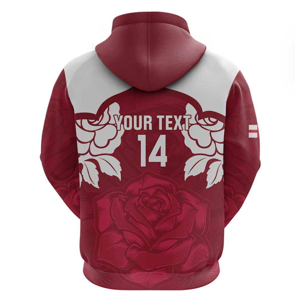 Custom England Rugby 2025 Hoodie Go Champions Red Rose - Vibe Hoodie Shop