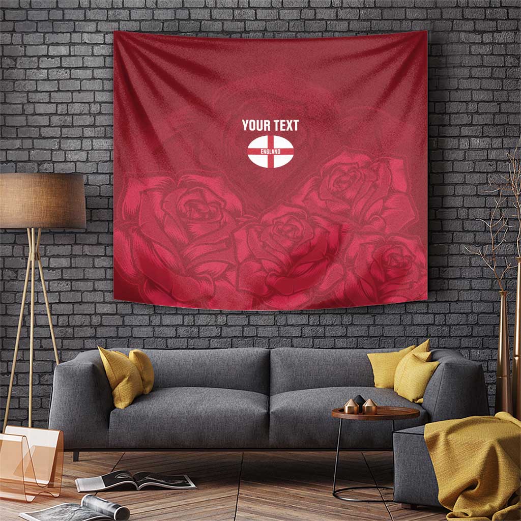 Custom England Rugby 2025 Tapestry Go Champions Red Rose - Vibe Hoodie Shop