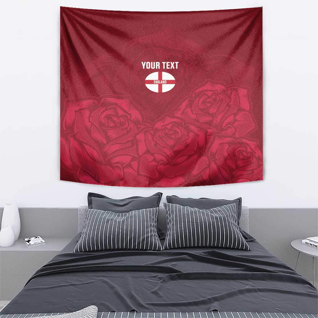 Custom England Rugby 2025 Tapestry Go Champions Red Rose - Vibe Hoodie Shop
