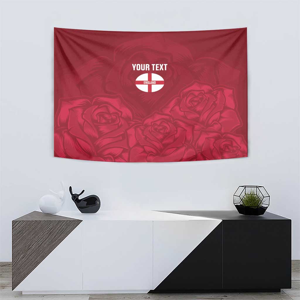 Custom England Rugby 2025 Tapestry Go Champions Red Rose - Vibe Hoodie Shop