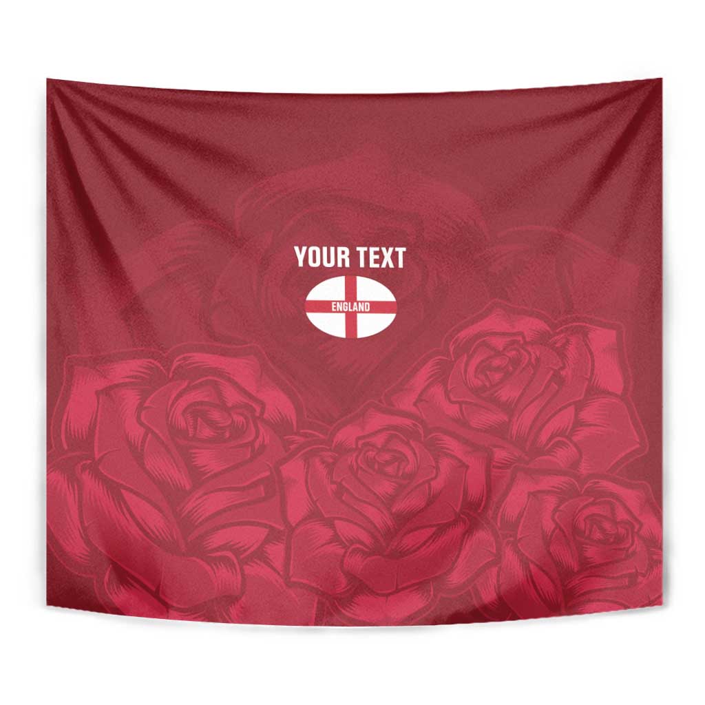 Custom England Rugby 2025 Tapestry Go Champions Red Rose - Vibe Hoodie Shop