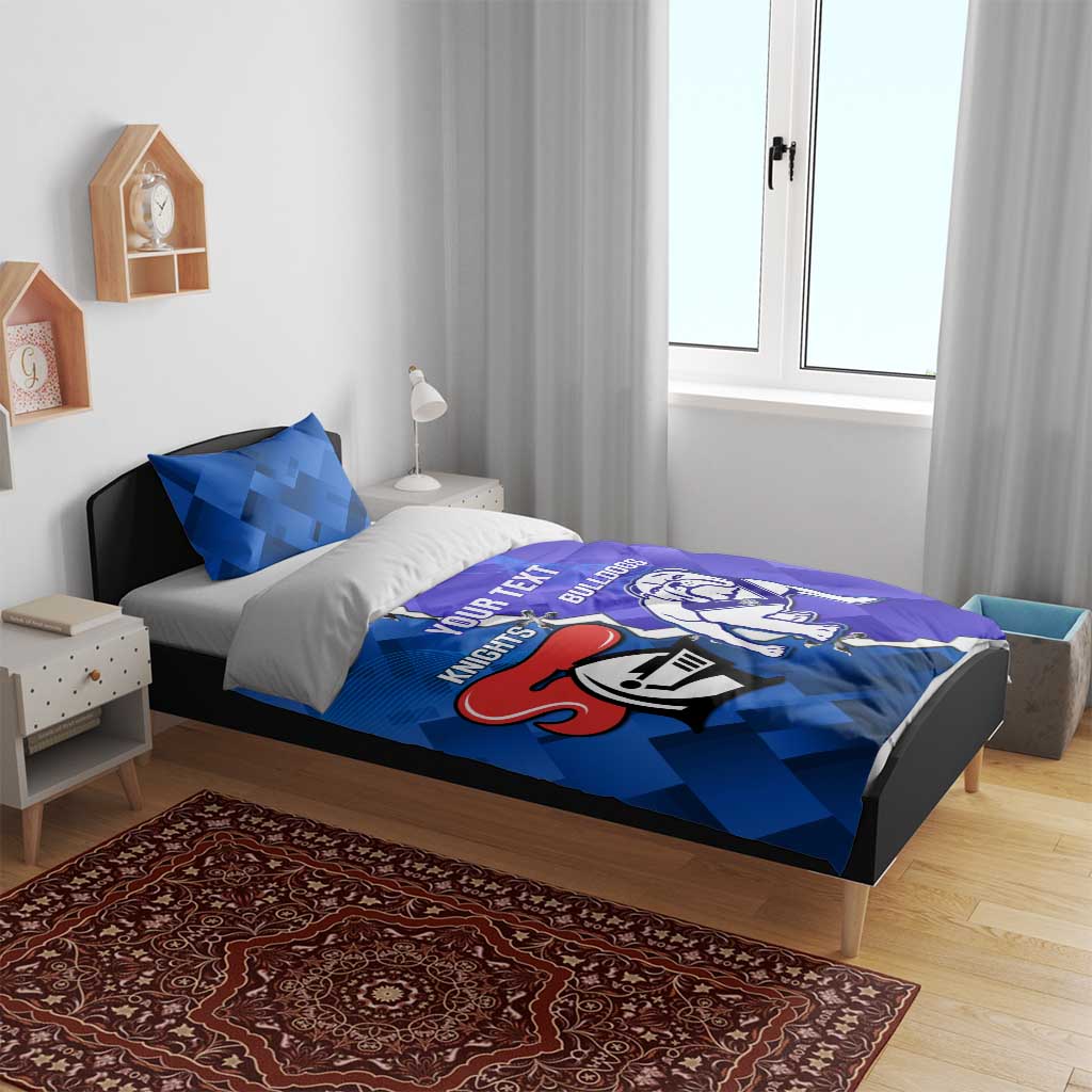 Custom Bulldogs And Knights Rugby 2025 Bedding Set Dynamic Style - Vibe Hoodie Shop