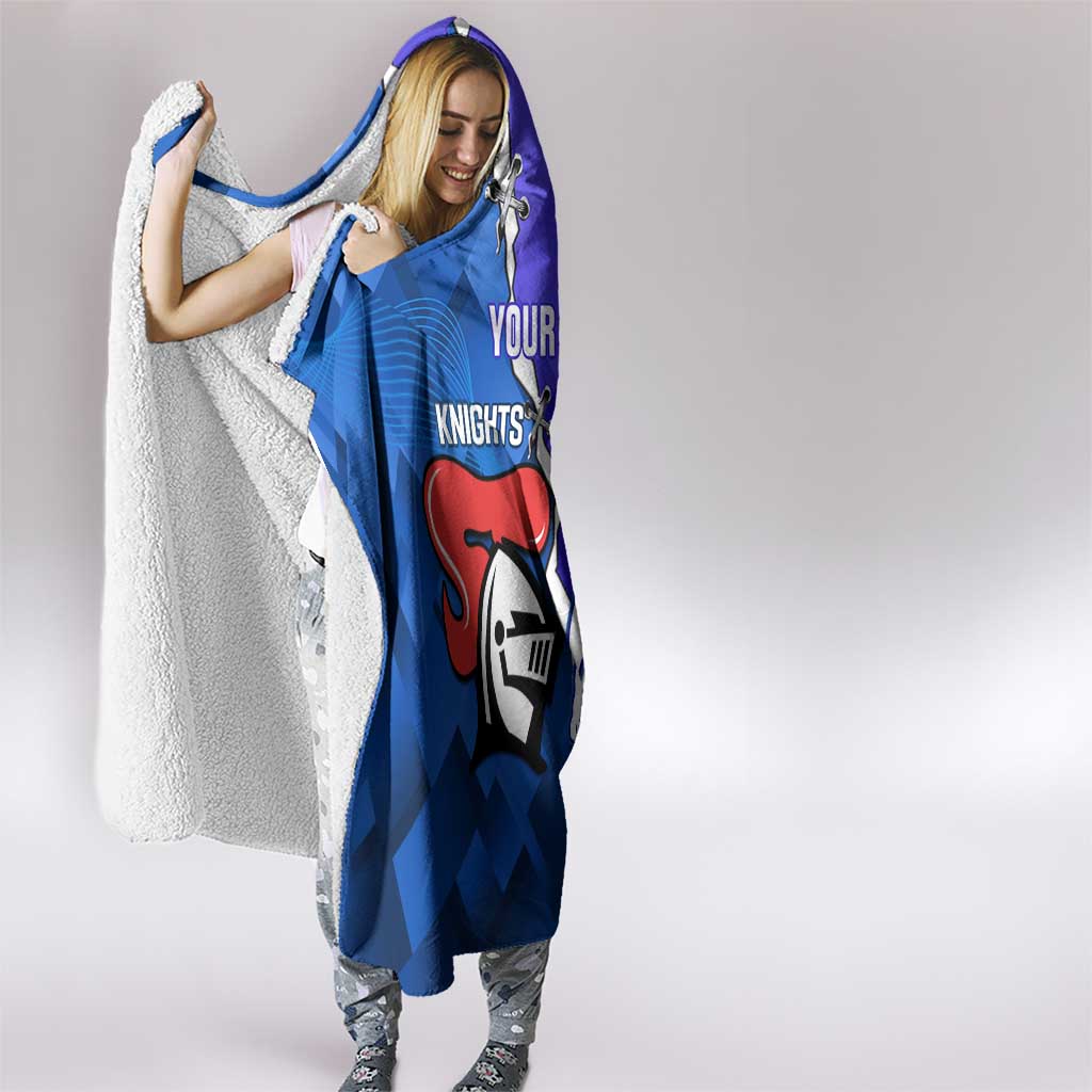 Custom Bulldogs And Knights Rugby 2025 Hooded Blanket Dynamic Style