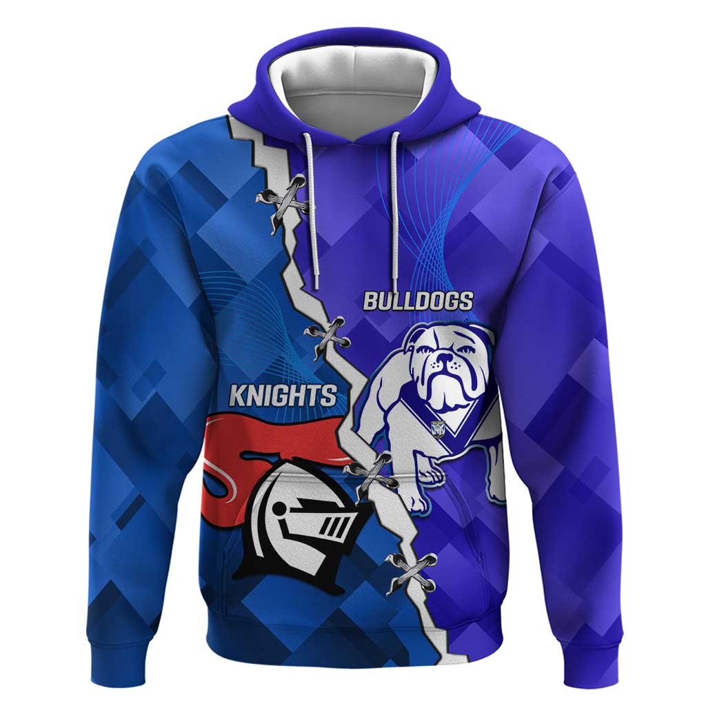 Custom Bulldogs And Knights Rugby 2025 Hoodie Dynamic Style - Vibe Hoodie Shop