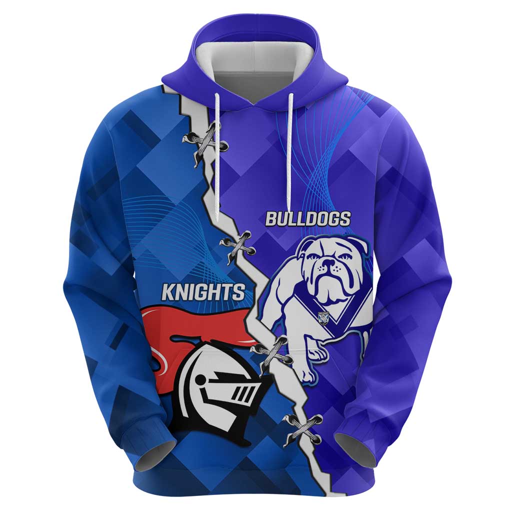 Custom Bulldogs And Knights Rugby 2025 Hoodie Dynamic Style - Vibe Hoodie Shop