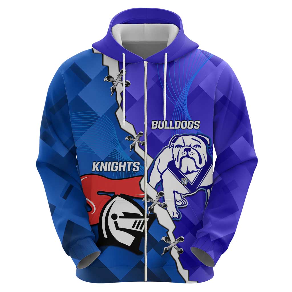 Custom Bulldogs And Knights Rugby 2025 Hoodie Dynamic Style - Vibe Hoodie Shop