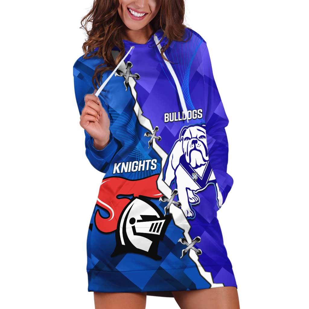 Custom Bulldogs And Knights Rugby 2025 Hoodie Dress Dynamic Style - Vibe Hoodie Shop