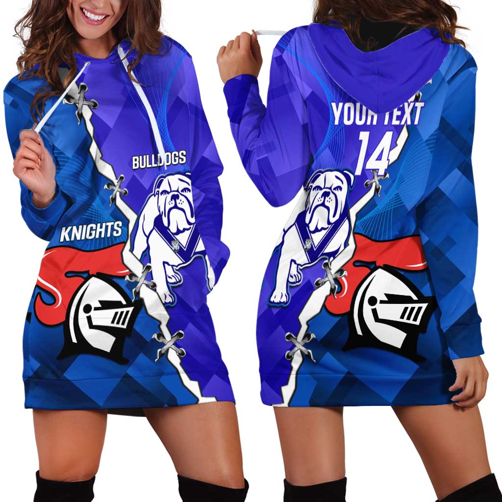 Custom Bulldogs And Knights Rugby 2025 Hoodie Dress Dynamic Style - Vibe Hoodie Shop